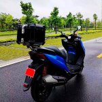 45L Motorcycle Aluminum Alloy Top Box Tail Case Black