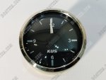 Kus Clock Black Face With Stainless Steel Ring 52MM