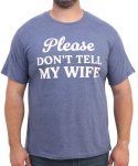 Mens Printed My Wife Tee - 10XL Denim