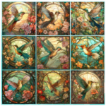 Tear Resistant Deco Print Hummingbirds