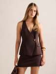 Carly Button Waistcoat - 16 Dark Chocolate Set