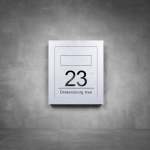 Mailbox D01 - 300W X 350H X 100MM D Matt Silver Warm White