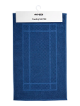 Textured Cotton Toweling Bath Mat - 50 X 80CM Blue