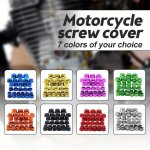 30PCS Motorcycle Modification Accessories Motorcycle Screw Nut Cap Bolt Covers Decorative Styling Parts For Yamaha kawasaki ho