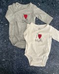 H&m Grey And White I Love My Mum dad Set 1 2M