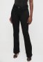 Sissy Boy Bria: Mid-waist Bootleg With Embroidery Detail - Black