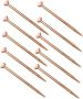 10PCS Heart Shaped Metal Ballpoint Pens Rose Gold Retractable Medium Point