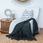 Chenille Throw - Plain Steel - 130 X 180 Cm