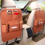 1PC Felt Car Seat Storage Bag Card Back Seat Organizer Multifunctional Car Interior Hanging Bag