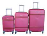 Smte Abs Hard Shell 3-PIECE Luggage Set-maroon Spinner Wheels And 3-DIGIT Lock With Keychain