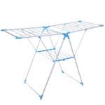 Smte Foldable Clothing Drying Rack Grey & Light Blue With Keychain