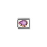 Composable Classic Link Violet Stone Drop Left