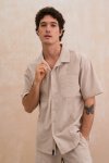 Pintuck Boxy Shirt - XL Sand