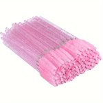 25PCS Eyelash Mascara Brushes Disposable Lash Spoolies Crystal Eyelash Brush Makeup Kits For Eyelash Extensions And Eyebrow Brus