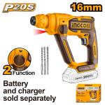 Ingco Cordless 20V Lithium-ion Rotary Hammer Drill Brushless 1.5J CRHLI20168