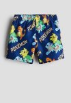 Printed Swim Shorts - Dark Blue Pok Mon
