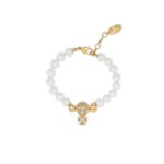 Kitty Pearl Bracelet -gold white Opal