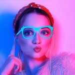 Glow In The Dark Party Glasses Assorted Neon Colours