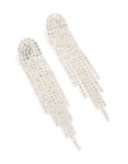 Silver Diamante Fringe Drop Earrings