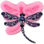 1pc 3D Dragonfly Pendant Silicone Molds Cake Decorating Tools Cupcake Topper Fondant Mould Candy Clay Chocolate Gumpaste Silicone Moulds
