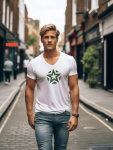 Rouge Tee - Militaire Series - White - Small Centre
