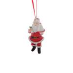 Santa With Cake Hanging Ornament 7.5X8X12.5CM