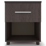 Bam One Drawer Bedside Table - African Wenge