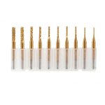 Cnc Router Bits - 10 Piece Set Flute Spiral End - 3.175MM X 12MM