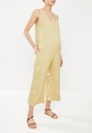 EDIT MATERNITY V-neck Woven Feeding Friendly Jumpsuit - Stone