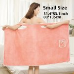 1PC Polyester Bath Wrap Towel Absorbent & Quick-drying Wearable Bath Towel With Pocket For Women Super Soft Bathing Wrap Towel F
