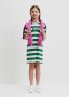 Recycled Polyester Blend Logo Stripe Dress