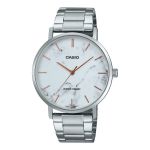 Casio Mens White Analogue Metal Strap WATCH-MTP-VT01DM-7AUDF