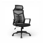Chair With Wheels & Adjustable Height Black
