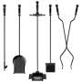 Lifespace Premium 5PCE Fireside Fireplace Tool Set