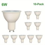 10PCS GU10 LED Light Bulb MR16 LED Light Bulb 6W 490LM AC220-240V Energy Saving MINI Spotlight 50W Halogen Equivalent Beam Angle