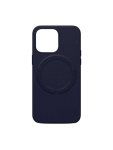 Apple Magsafe Blue Leather Magnetic Case For Iphone 16 Plus