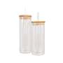 Glass Bottle With Bamboo Lid & Straw - 400ML