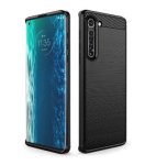 Motorola Moto Edge 2020 Ultra Slim Brushed Carbon Fibre Design Tpu Case Black