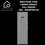 Hisense Beko Pearl Steel Larder Upright Full Freezer - 286L B5RMFNE314X