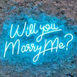 Will You Marry Me Neon Signs For Wall Decor 25.6 16.6 Inches Love Neon LED Sign Wedding Decorations Dimmable Switch Lights Sign