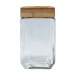Sq Jar With Wooden Lid 1.6L