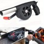 Portable Hand-operated Blower For Bbq Camping And Fire Making Metal Stove Accessory