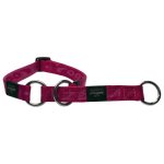 Rogz Pet Products Rogz Alpinist Medium 16MM Matterhorn Web Half-check Dog Collar - Pink Rogz