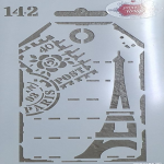 Eiffel Luggage Tag Stencil