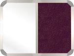 Parrot Combi Whiteboard & Burgundy Felt Non-magnetic Board 1200 X 900MM