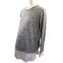 Large - Grey Soft Knit Sweater With Chiffon Details - Cherry Melon
