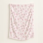Flower Personalised Fleece Blanket Butterfly Pink