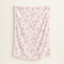 Flower Personalised Fleece Blanket Butterfly Pink