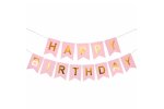 Party Happy Birthday Banner 17CM Pink