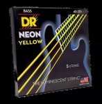Medium 5'S Hi-def Neon Yellow Coated Bass Strings 45-125
